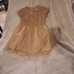 Gold Glittery Dress for Kids